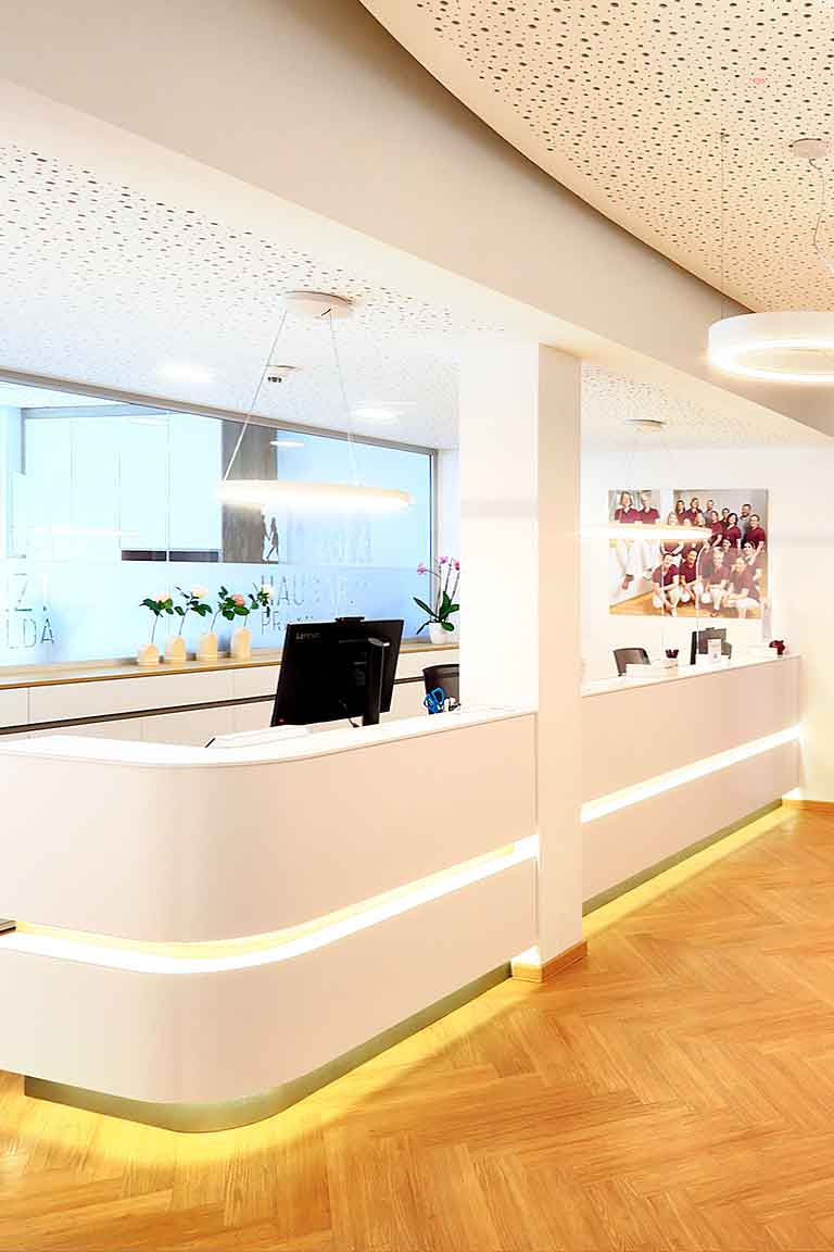 Empfangsbereich der Hausarztpraxis
